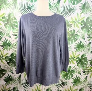 Loft Outlet Blue Crewneck Sweater (Size: X-Large)8.4oz